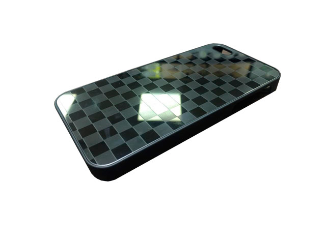 Чехол Yotrix MetalCase для Apple iPhone 5/5S (Black Squares, алюминиевый)