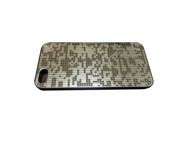 Чехол Yotrix MetalCase для Apple iPhone 5/5S (Silver Squares, алюминиевый)