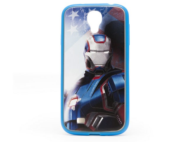 Чехол Disney Iron Man 3 series case для Samsung Galaxy S4 i9500 (синий, пластиковый)