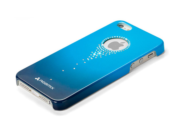 Чехол RGBMIX X-Fitted Stars Fall для Apple iPhone 5/5S (синий, пластиковый)