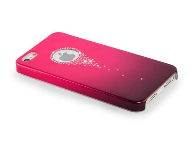 Чехол RGBMIX X-Fitted Stars Fall для Apple iPhone 5/5S (розовый, пластиковый)