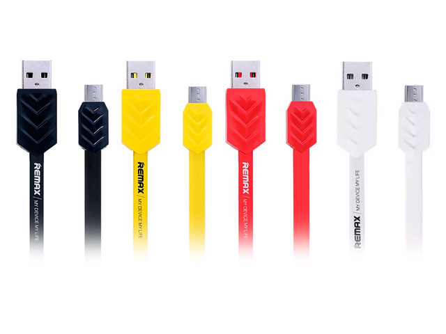 USB-кабель Remax Fishbone Data Cable (microUSB, 1 м, плоский, желтый)