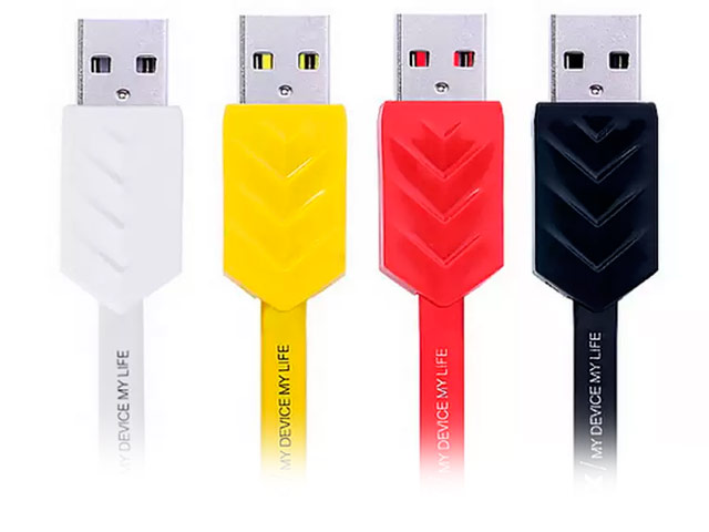 USB-кабель Remax Fishbone Data Cable (microUSB, 1 м, плоский, желтый)