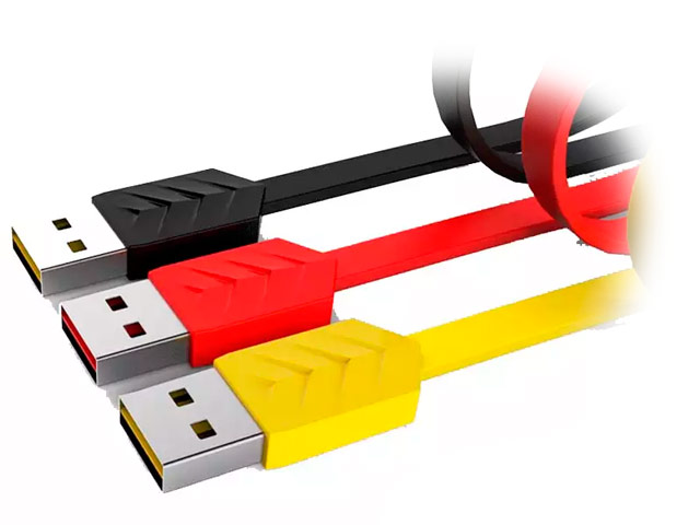 USB-кабель Remax Fishbone Data Cable (microUSB, 1 м, плоский, желтый)