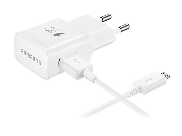 Зарядное устройство Samsung Travel Adapter (2A, Fast Charging, белое, microUSB)