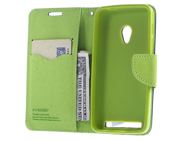 Чехол Mercury Goospery Fancy Diary Case для Asus ZenFone Go ZC500TG (черный, винилискожа)