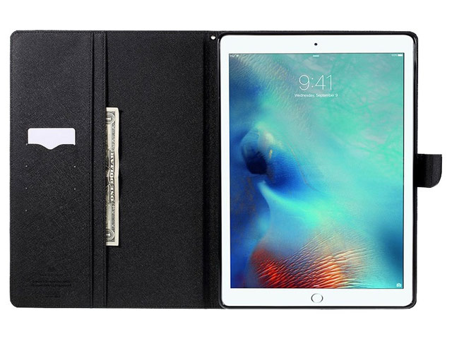 Чехол Mercury Goospery Fancy Diary Case для Apple iPad Pro (черный, винилискожа)