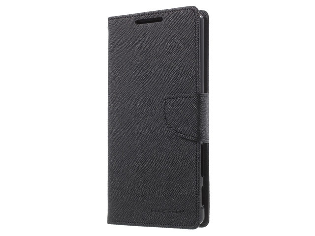 Чехол Mercury Goospery Fancy Diary Case для Sony Xperia Z5 premium (черный, винилискожа)