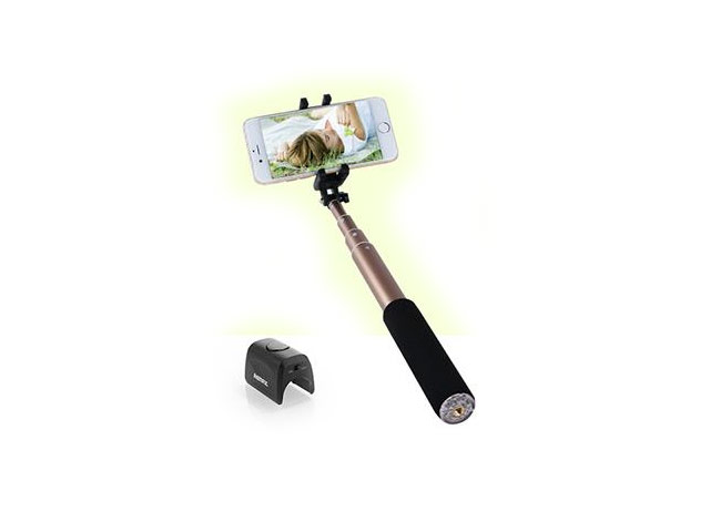 Монопод Remax Selfie Stick P4 универсальный (золотистый, беспроводной, 90 см)