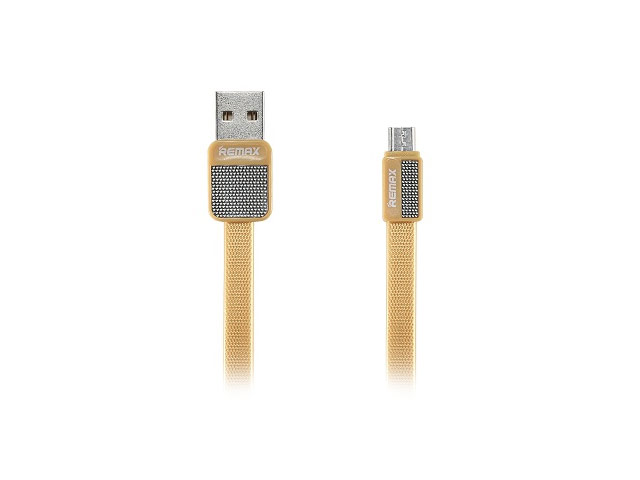 USB-кабель Remax Platinum Cable (microUSB, 1 м, плоский, желтый)