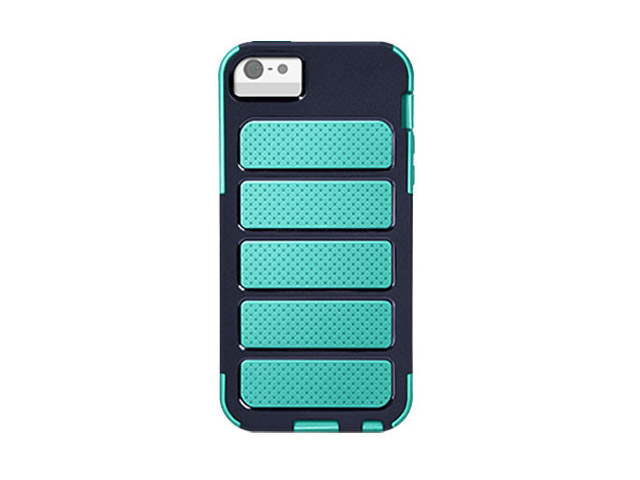 Чехол X-doria Shield Case для Apple iPhone 5 (голубой/серый, поликарбонат)