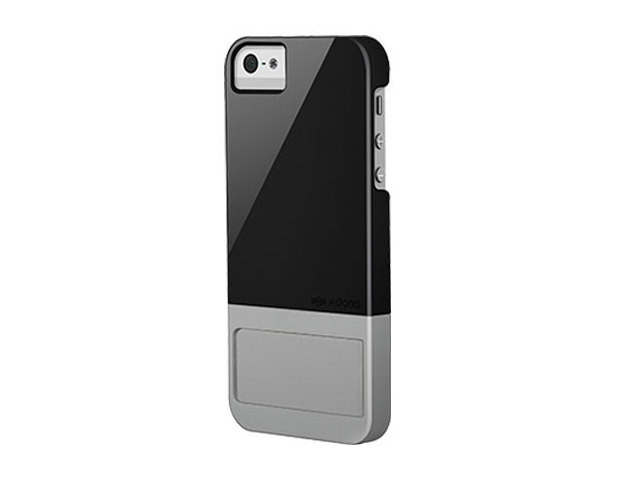 Чехол X-doria Kick Case для Apple iPhone 5 (черный/серый, пластиковый)