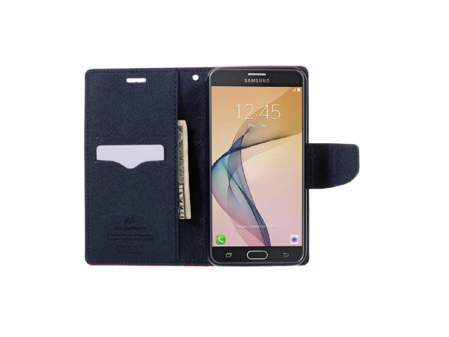 Чехол Mercury Goospery Fancy Diary Case для Samsung Galaxy J7 2016 J710 (малиновый, винилискожа)