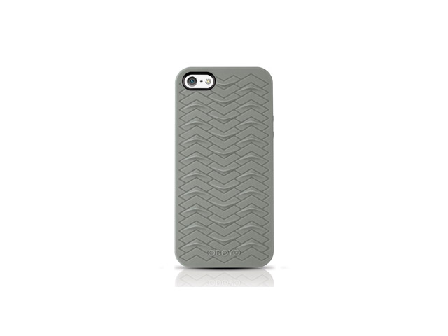 Чехол Odoyo Sharkskin Case для Apple iPhone 5 (светло-серый, гелевый)