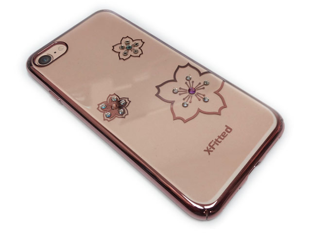 Чехол X-Fitted Blossoming для Apple iPhone 7 (розово-золотистый, пластиковый)