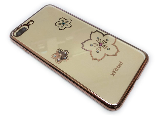 Чехол X-Fitted Blossoming для Apple iPhone 7 plus (золотистый, пластиковый)