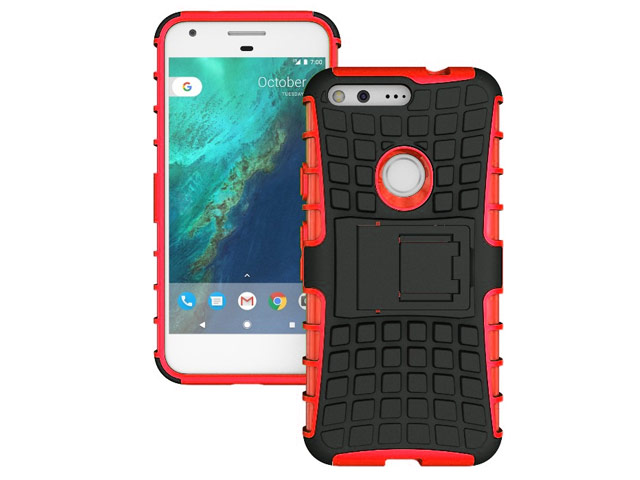 Чехол Yotrix Shockproof case для Google Pixel XL (красный, пластиковый)