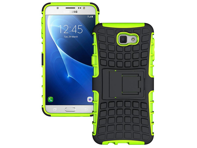 Чехол Yotrix Shockproof case для Samsung Galaxy J5 Prime (зеленый, пластиковый)