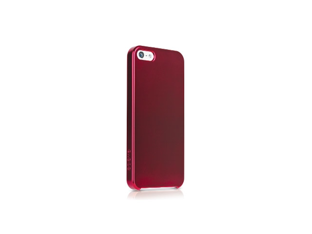 Чехол Odoyo Slim Edge Glitter Case для Apple iPhone 5 (красный, пластиковый)