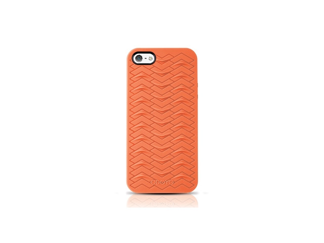 Чехол Odoyo Sharkskin Case для Apple iPhone 5 (оранжевый, гелевый)