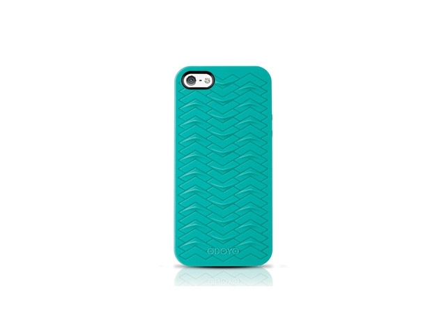 Чехол Odoyo Sharkskin Case для Apple iPhone 5 (голубой, гелевый)