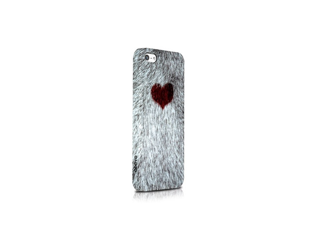 Чехол Odoyo Wild Animal Case для Apple iPhone 5 (Heart, пластиковый)