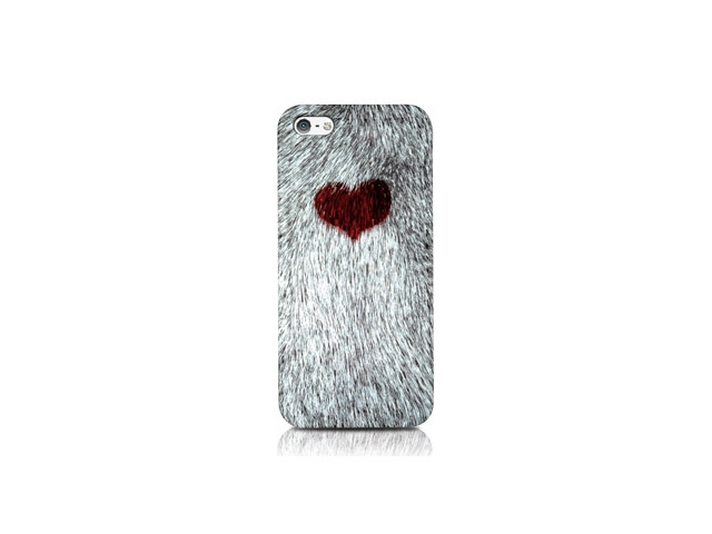 Чехол Odoyo Wild Animal Case для Apple iPhone 5 (Heart, пластиковый)