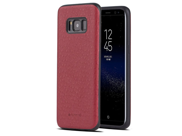 Чехол G-Case Duke Series для Samsung Galaxy S8 (красный, кожаный)