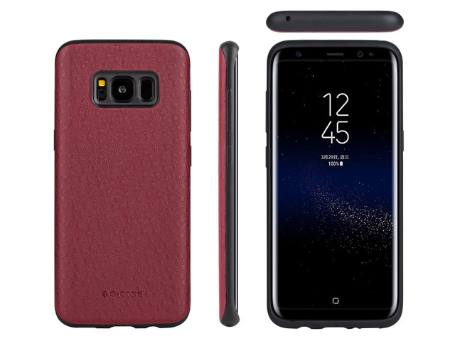 Чехол G-Case Duke Series для Samsung Galaxy S8 (красный, кожаный)