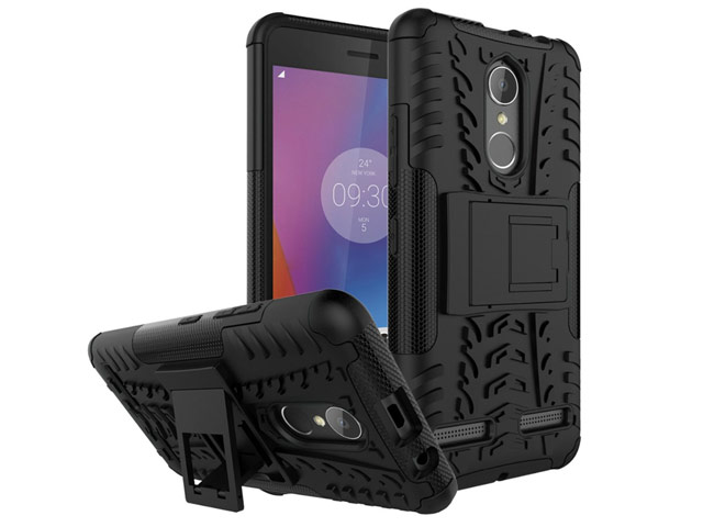 Чехол Yotrix Shockproof case для Lenovo K6 (черный, пластиковый)