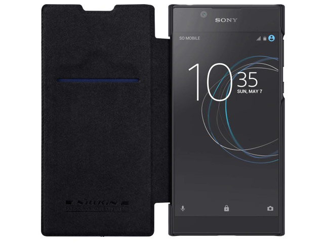 Чехол Nillkin Qin leather case для Sony Xperia L1 (черный, кожаный)