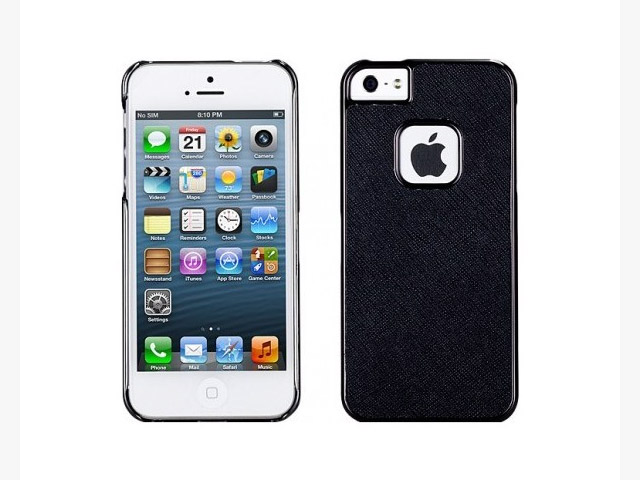 Чехол Momax Feel&Touch Case для Apple iPhone 5 (черный, металический)