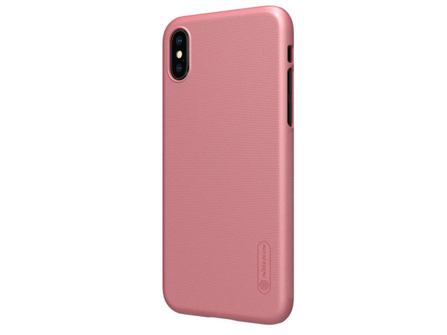 Чехол Nillkin Hard case для Apple iPhone X (розово-золотистый, пластиковый)