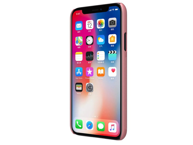 Чехол Nillkin Hard case для Apple iPhone X (розово-золотистый, пластиковый)