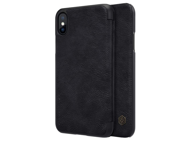 Чехол Nillkin Qin leather case для Apple iPhone X (черный, кожаный)