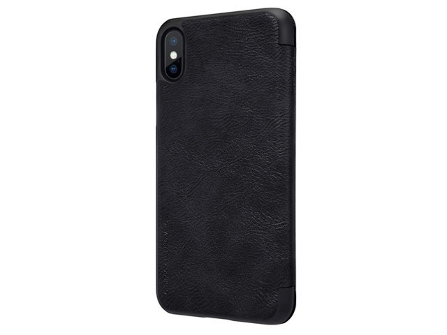 Чехол Nillkin Qin leather case для Apple iPhone X (черный, кожаный)