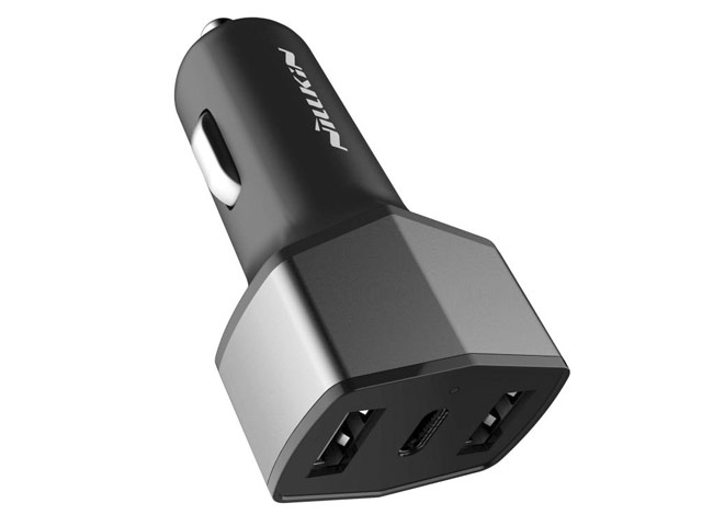 Зарядное устройство Nillkin Celerity Car Charger универсальное (автомобильное, 3A, 3xUSB, Fast Charge, черное)