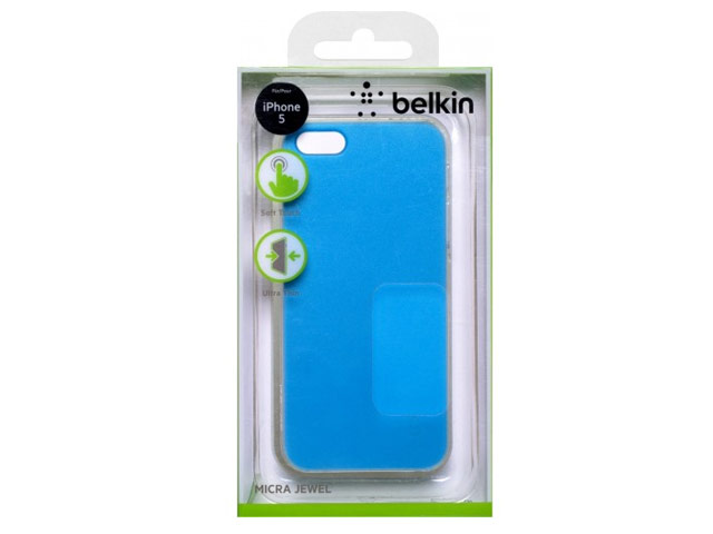 Чехол Belkin Micra Jewel для Apple iPhone 5/5S/SE (голубой, пластиковый)