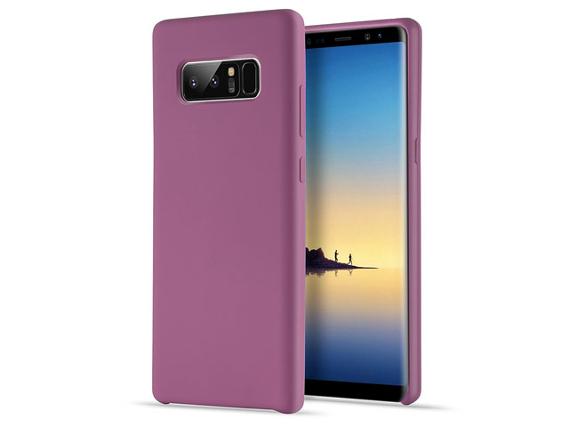 Чехол Yotrix LiquidSilicone для Samsung Galaxy Note 8 (малиновый, гелевый)