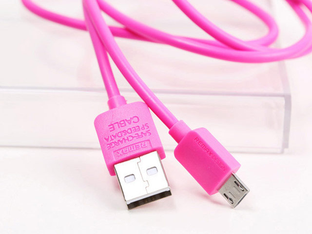 USB-кабель Remax Speed Data Cable (microUSB, 1 м, розовый)