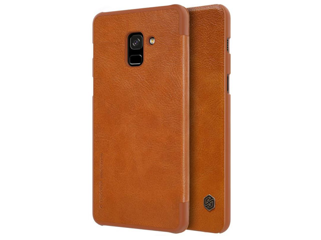 Чехол Nillkin Qin leather case для Samsung Galaxy A8 2018 (коричневый, кожаный)