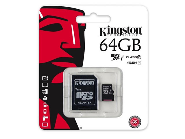 Флеш-карта Kingston microSD (64Gb, microSD, Class 10 U1)