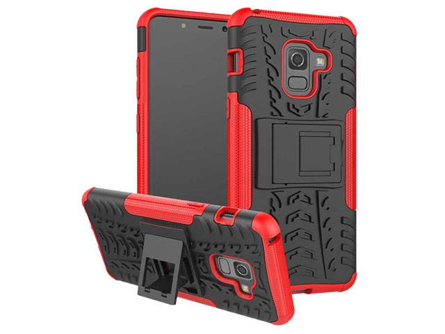 Чехол Yotrix Shockproof case для Samsung Galaxy A8 2018 (красный, пластиковый)