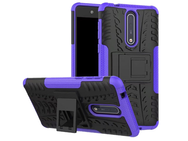 Чехол Yotrix Shockproof case для Nokia 8 (фиолетовый, пластиковый)