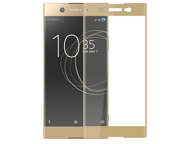 Защитная пленка Yotrix 3D Glass Protector для Sony Xperia XA1 (стеклянная, золотистая)