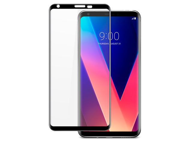 Защитная пленка Yotrix 3D Glass Protector для LG V30 (стеклянная, черная)