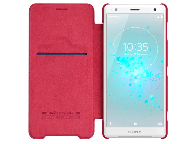 Чехол Nillkin Qin leather case для Sony Xperia XZ2 (красный, кожаный)