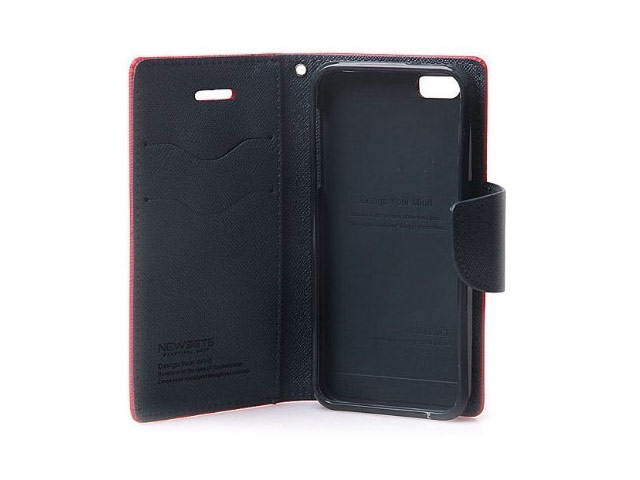 Чехол Mercury Goospery Fancy Diary Case для Apple iPhone 5/5S (черный/коричневый, кожаный)