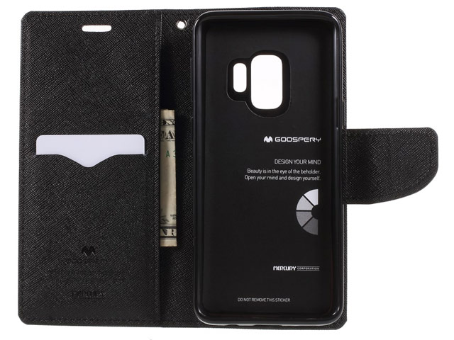 Чехол Mercury Goospery Fancy Diary Case для Samsung Galaxy S9 plus (черный, винилискожа)