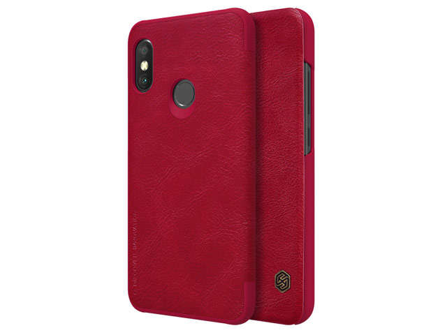 Чехол Nillkin Qin leather case для Xiaomi Redmi 6 pro (красный, кожаный)